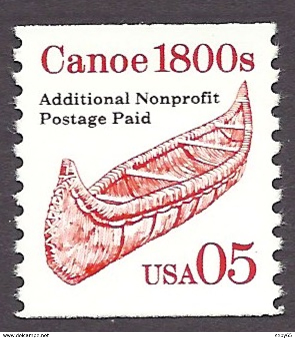 USA 1991 Transportation - Traditional Canoe MNH - Unused Stamps