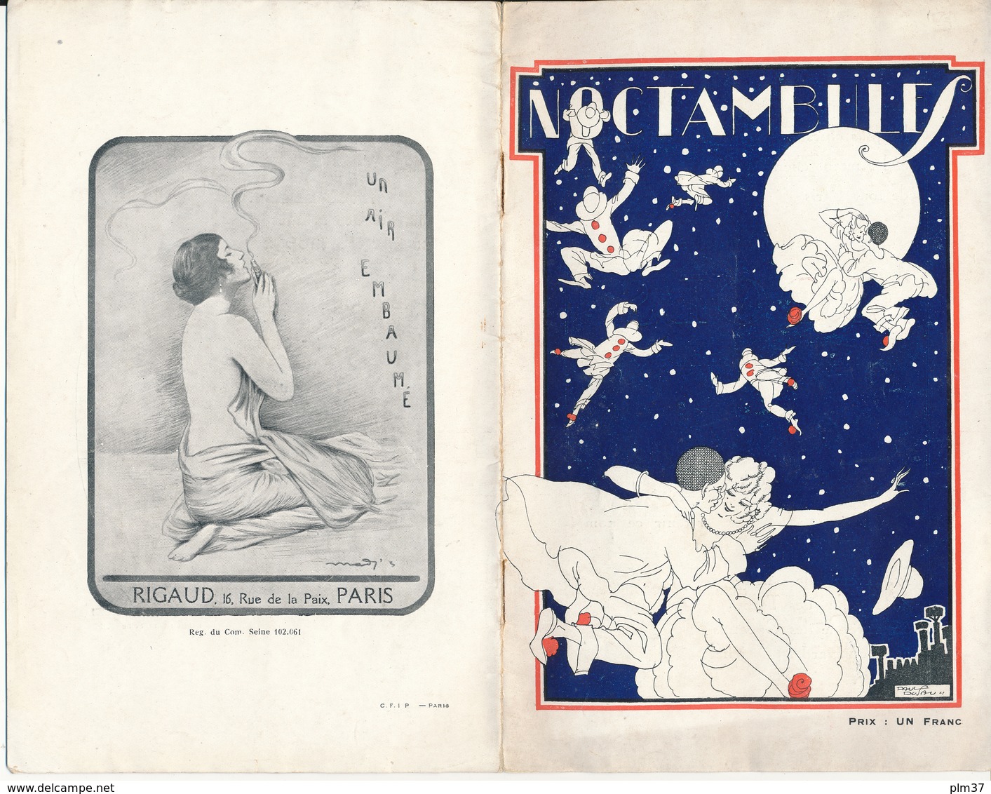 Programme - Cabaret Des Noctambules, Paris 1925 - Programmes