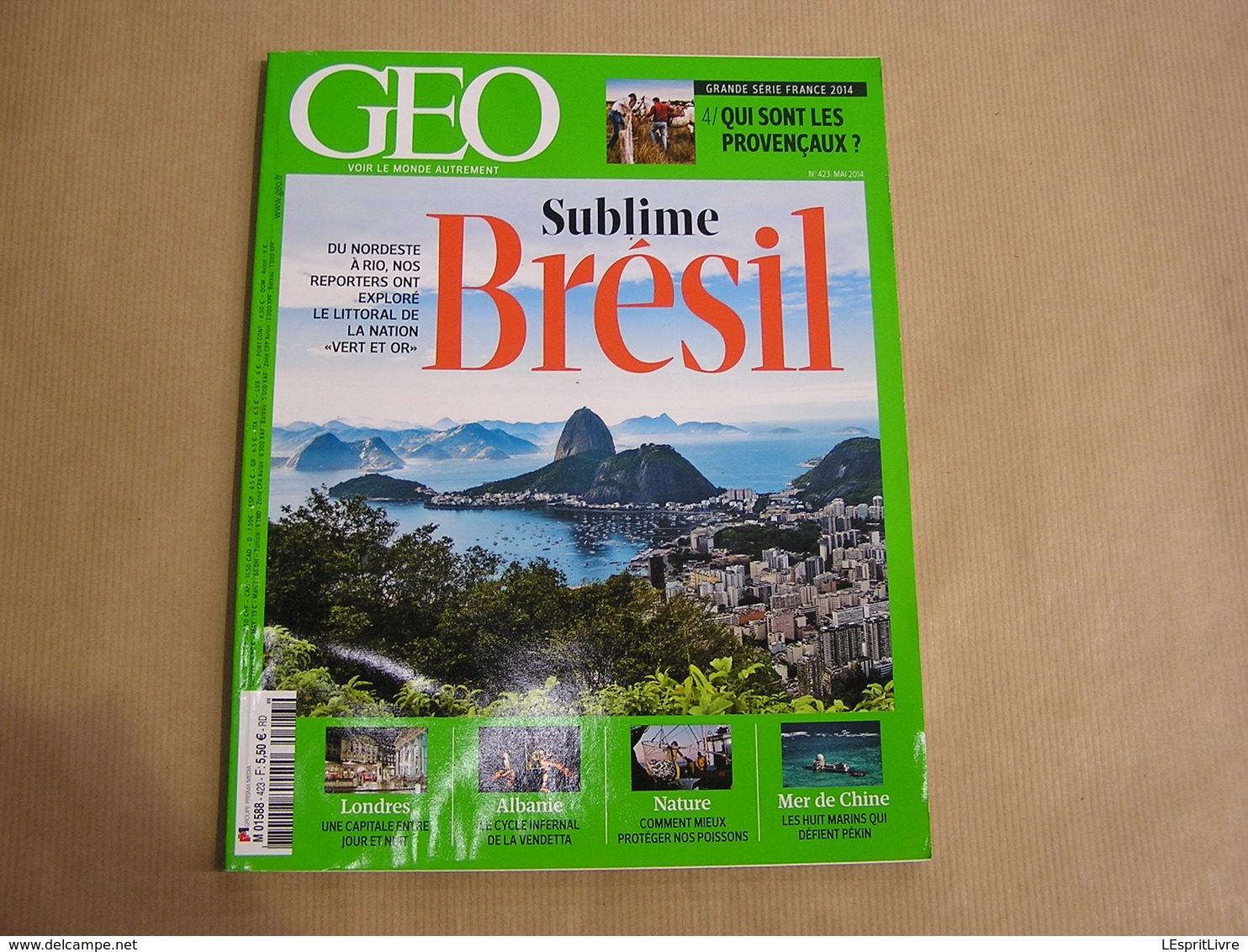 GEO Magazine N° 423 Géographie Voyage Monde Brésil Londres Mer De Chine Provence Albanie Vendetta Poissons Nature - Tourisme & Régions