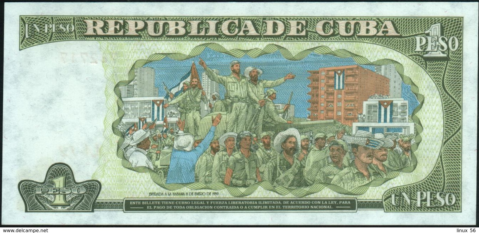 CUBA - 1 Peso 1995 UNC P.112 - Cuba