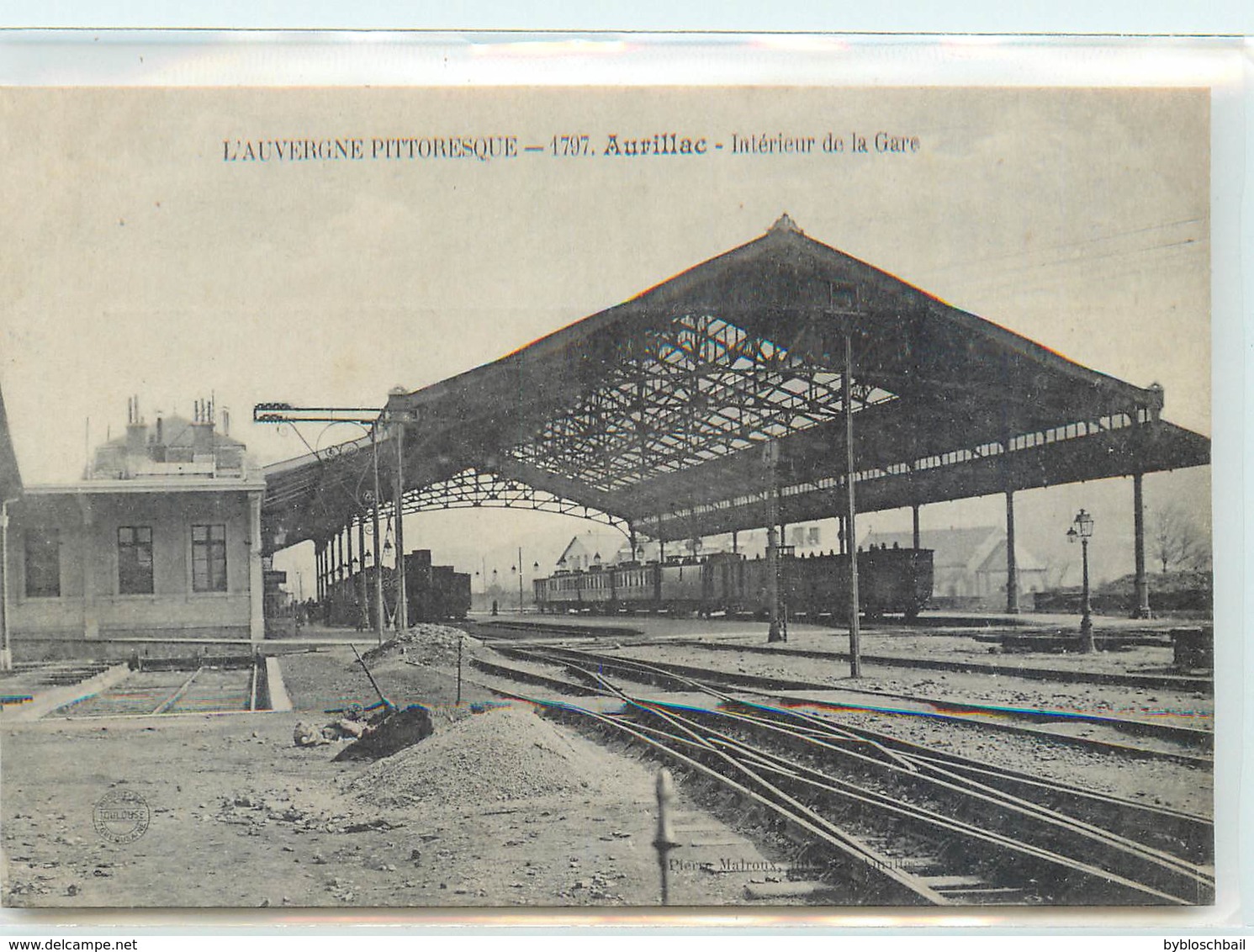 CPA 15 Cantal Aurillac Intérieur De La Gare Train Wagons Travaux - Aurillac