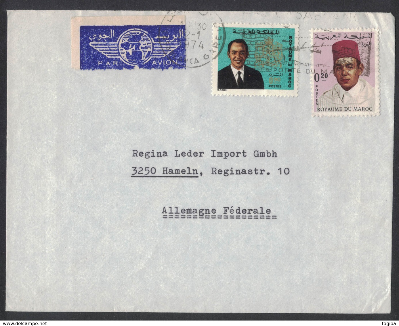 YN142   Maroc Morocco 1974 Lettre Par Avion Cover To Allemagne Germany - Maroc (1956-...)