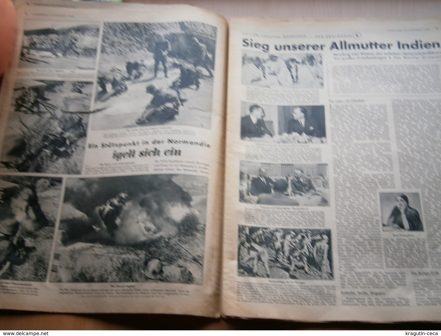 WWII WW2 1944 HAMBURGER Illustrierte Zeitung HAMBURG GERMANY MAGAZINE NEWSPAPERS NEWS DEUTSCHLAND MG34 TANK PANTHER WK2