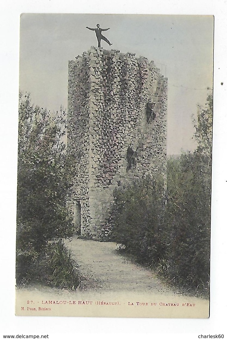 CPA 34 Lamalou Le Haut La Tour Du Château D'Eau - Lamalou Les Bains