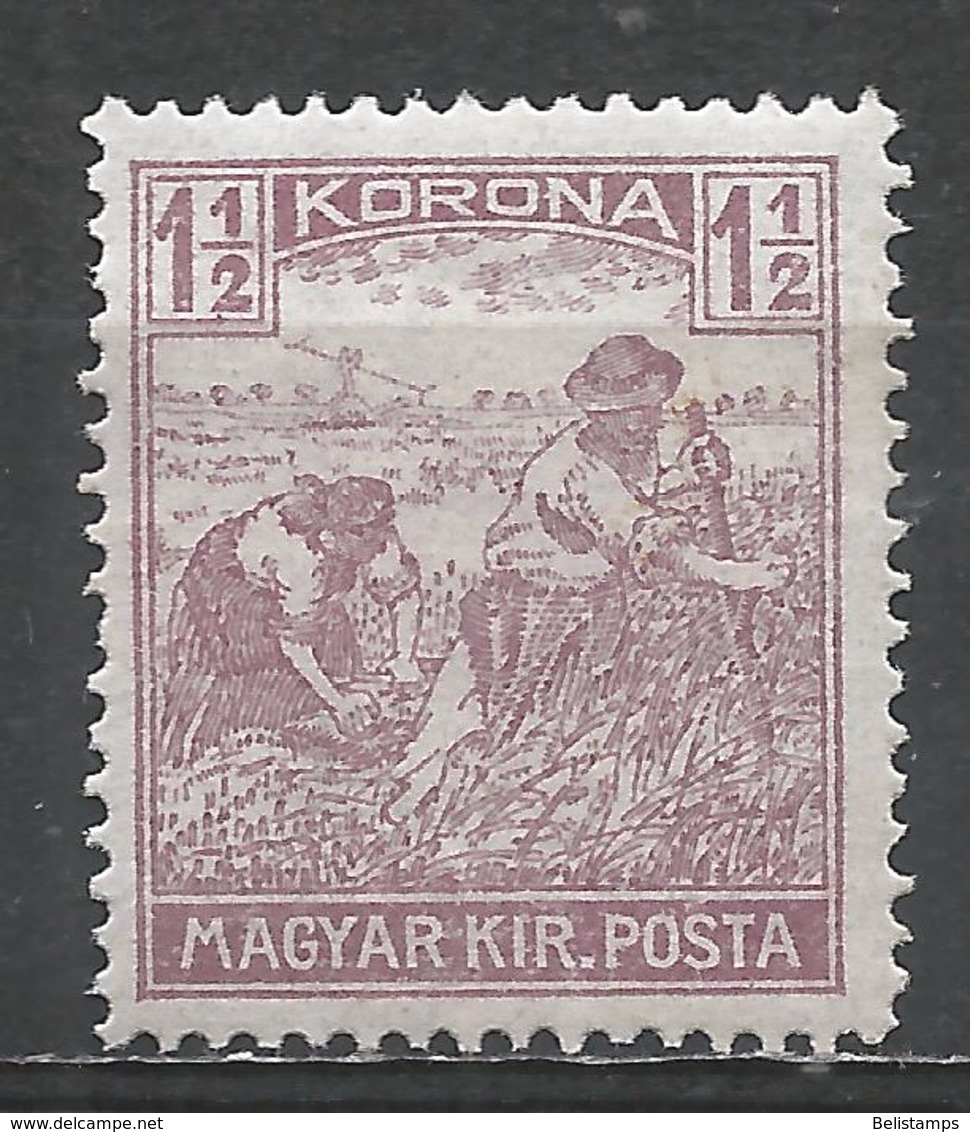 Hungary 1922. Scott #342 (M) Harvesting Wheat - Neufs