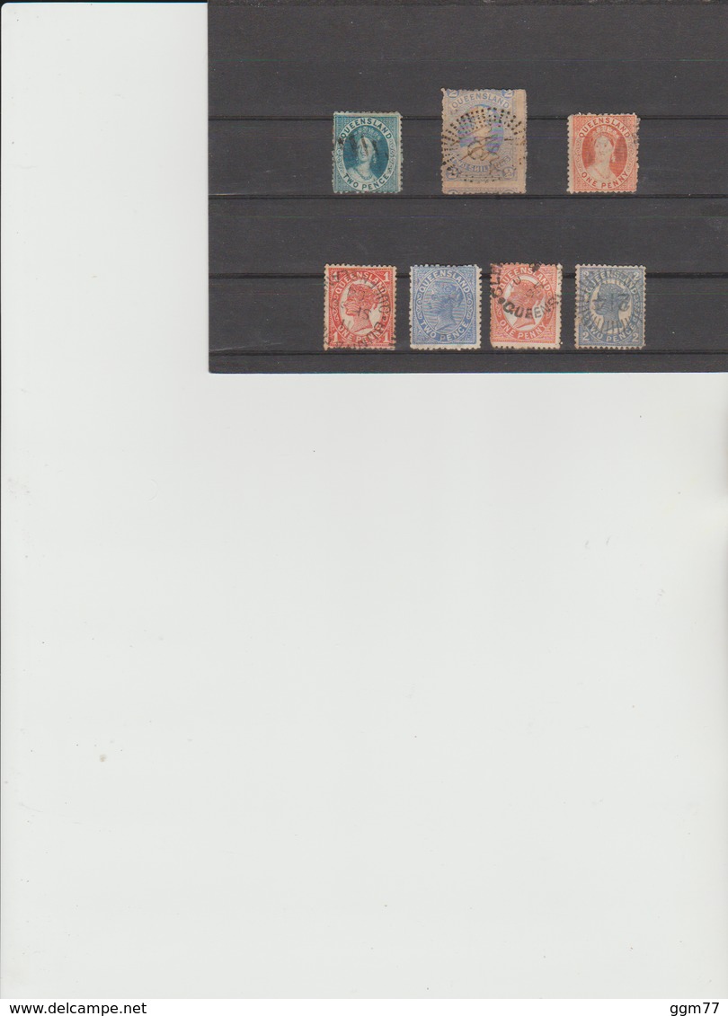 7 TIMBRES QUEENSLAND OBLITERES  DE 1869-1882-1883-1895-1897 - Autres - Océanie