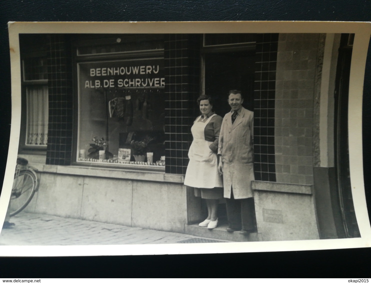BEENHOUWERIJ  "ALB. DE SCRIJVER" CARTE POSTALE PHOTOGRAPHE ANTWERPEN BELGIQUE + 2 Documents Guerre 1939 - 1945 + Photos - Gent