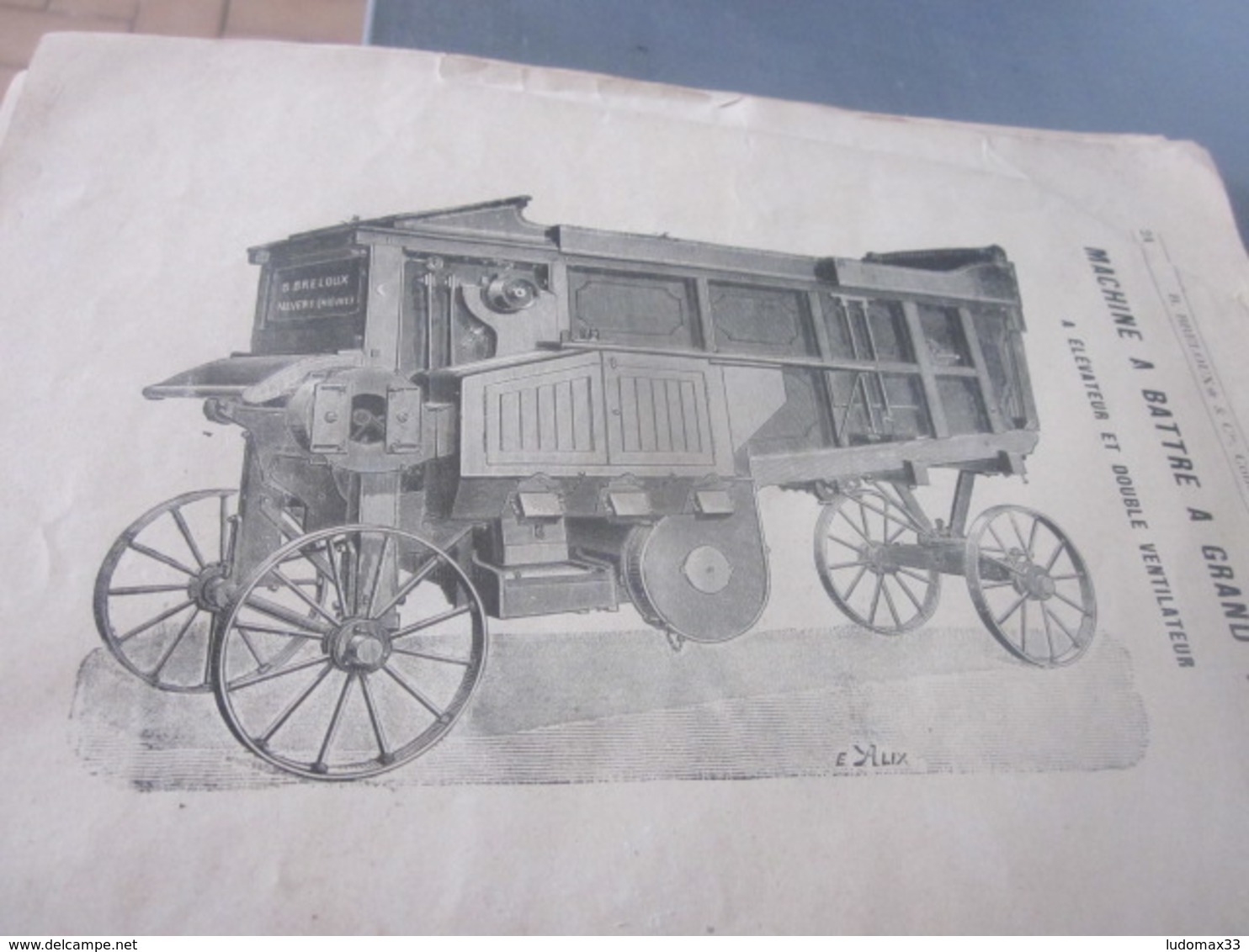 Catalogue Locomobile ,machines A Battre Breloux Dans La Nievre - Ambachten