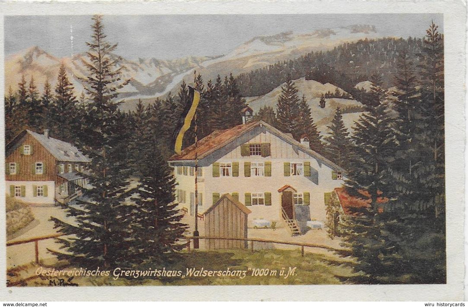 AK 0183  Österreichisches Grenzwirtshaus " Walserschanz " - Verlag Glink Um 1930 - Kleinwalsertal