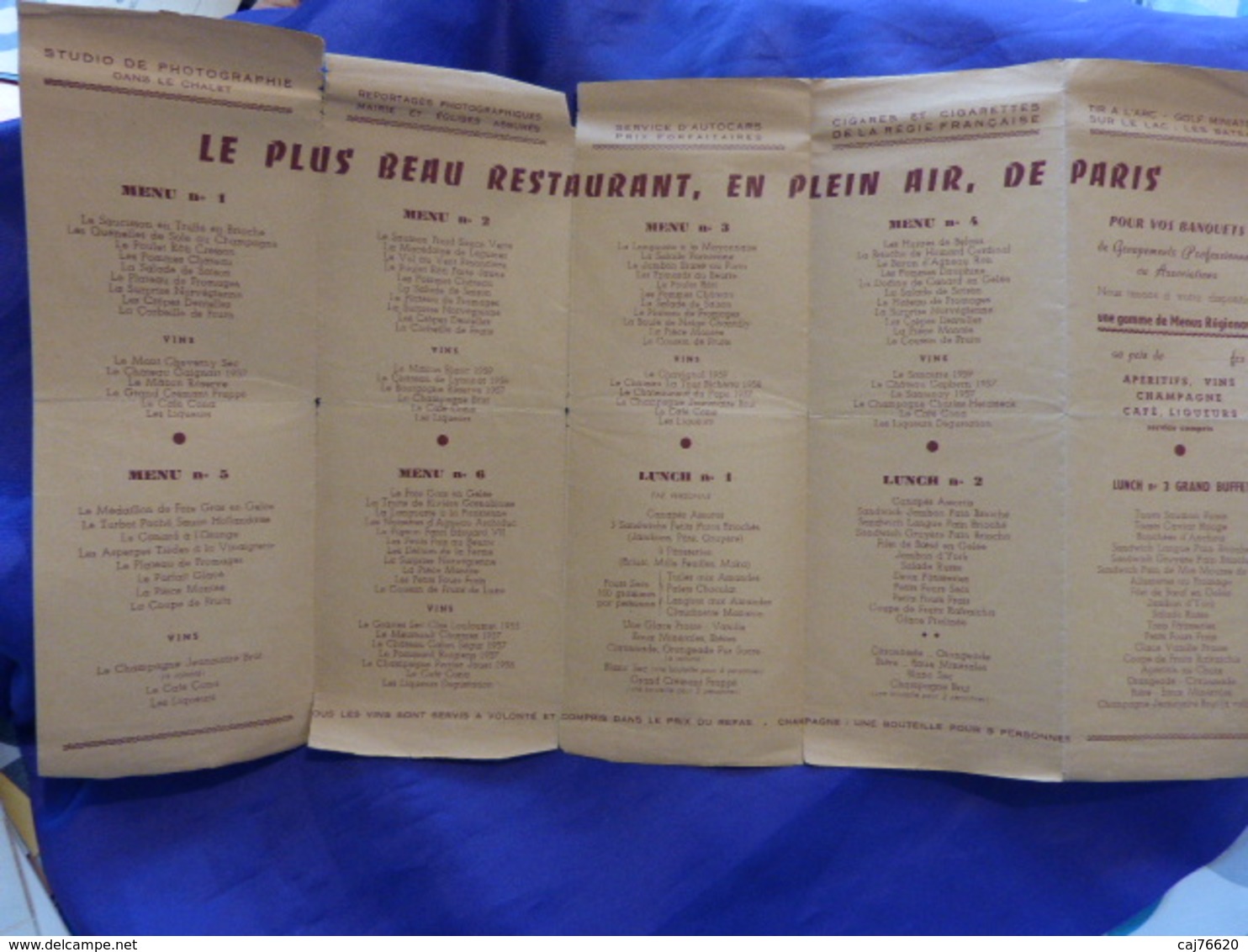 Pub  Chalet De La Porte Jaune , Menu  (cl00) - Otros & Sin Clasificación