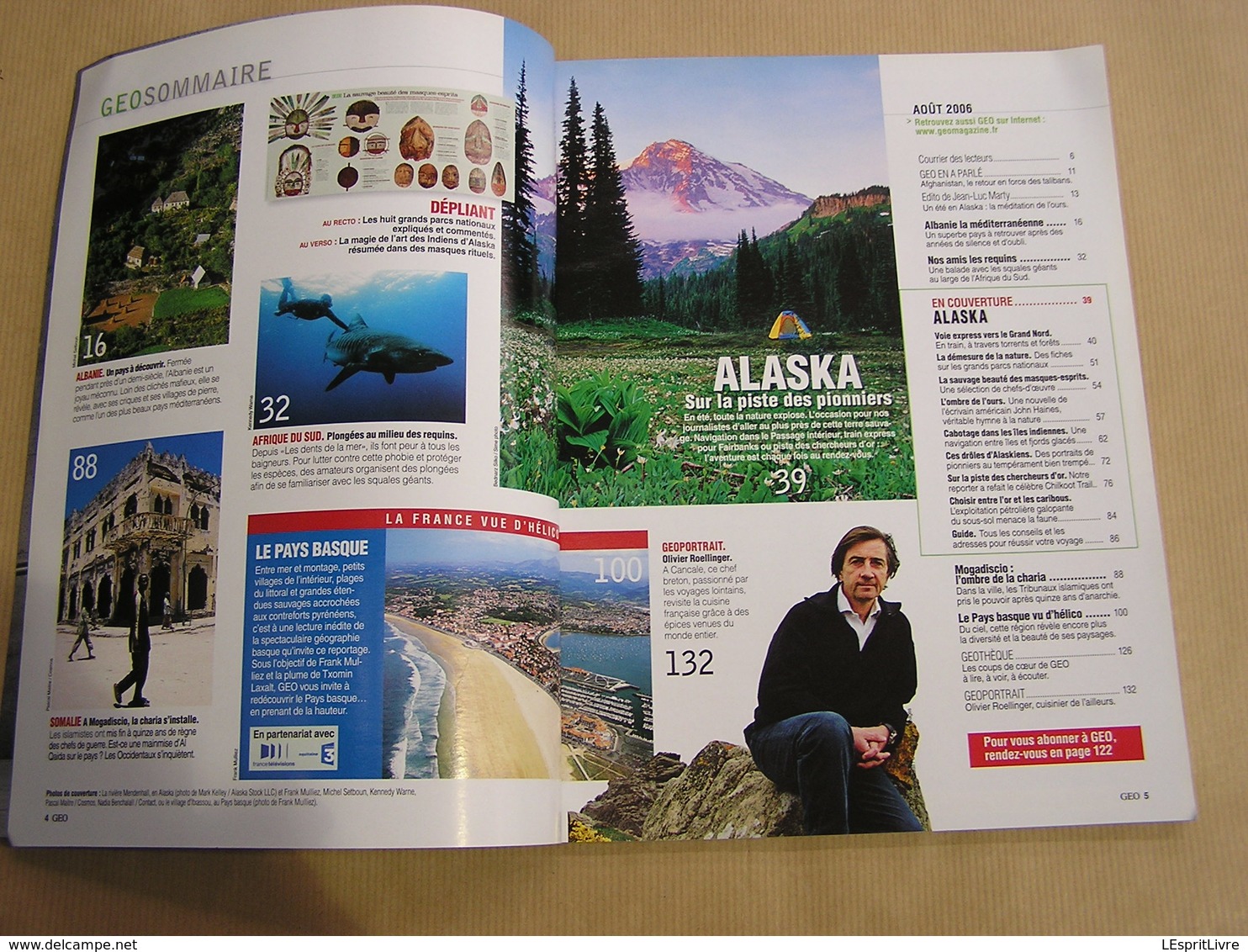 GEO Magazine N° 330 Géographie Voyage Monde Alaska Pays Basque Albanie Mogadiscio Milices Islamiques Afrique Roellinger - Tourisme & Régions