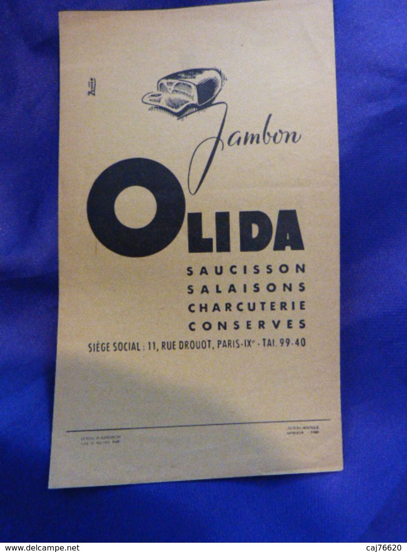 Programme Spectacles De Paris , 1958 Pub Olida (cl00) - Programma's