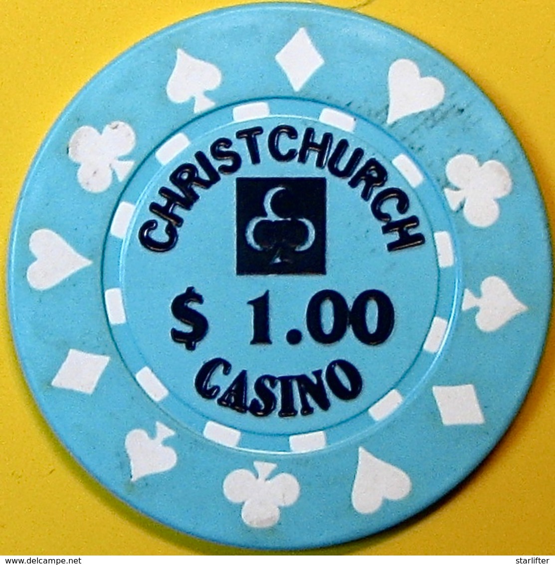 $1 Casino Chip. Christchurch Casino, Christchurch, New Zealand. N74. - Casino