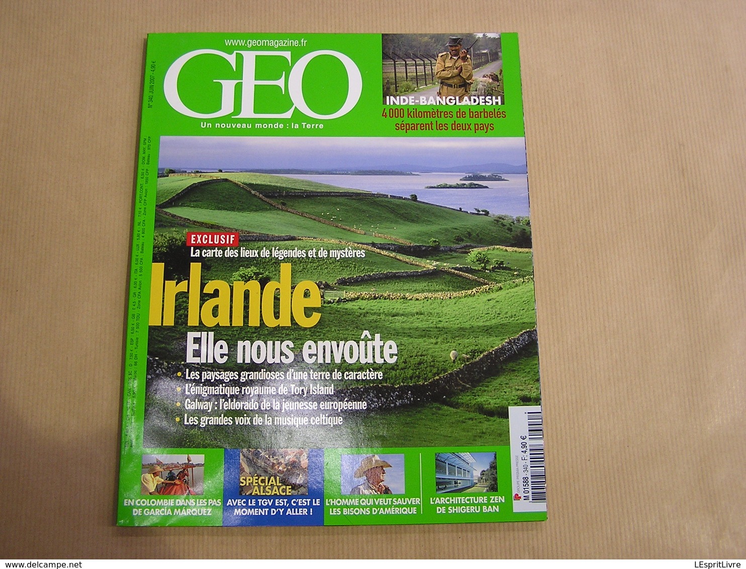 GEO Magazine N° 340 Géographie Voyage Monde Irlande Inde Bangladesh Alsace TGV Colombie Bisons D'Amérique Architecture - Tourisme & Régions