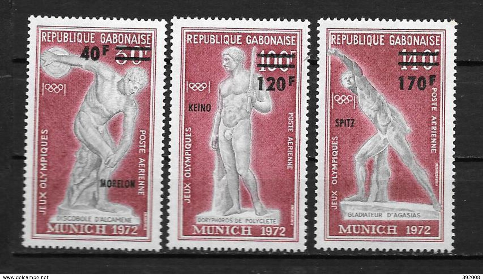 PA - 1972 - N° 134 à 136**MNH - Jeux Olympiques De Munich - Gabon (1960-...)