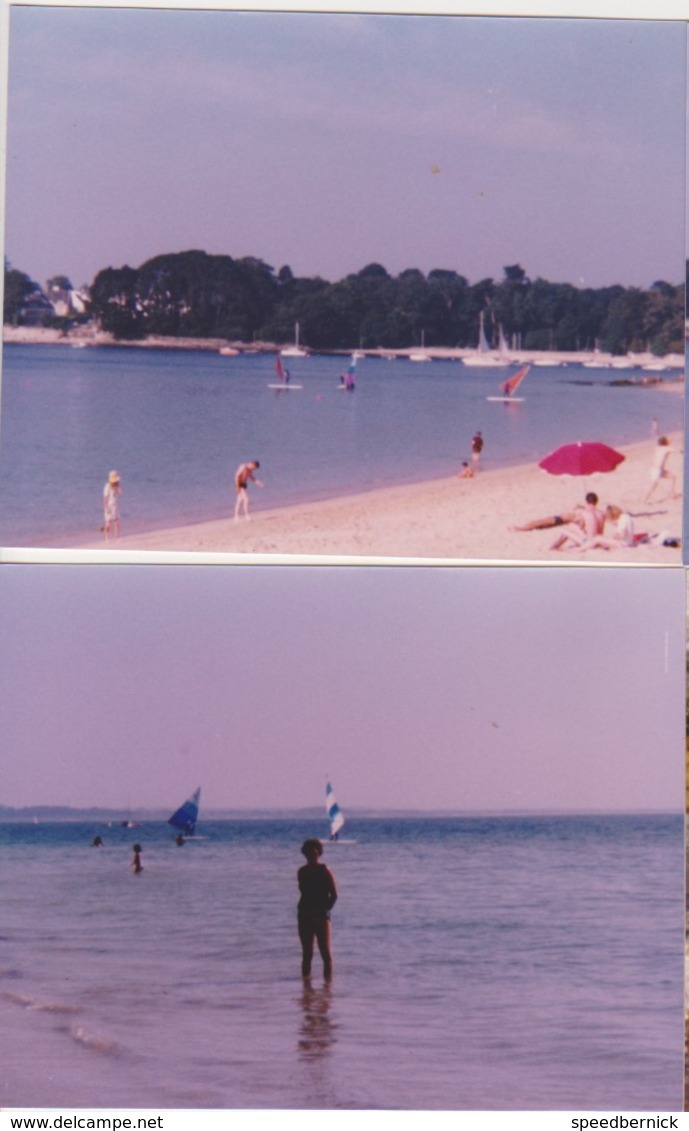 26893 Huit Photos CONCARNEAU Bretagne France -touriste Plage DS - été 1978 Belgique Restaurant Bouffe - Lieux