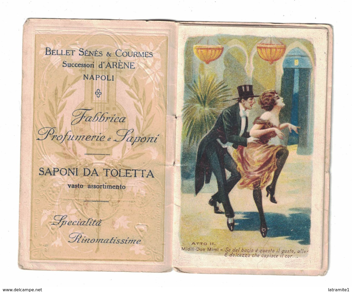 CALENDARIETTO BELLET SENES 1923  ROSA DI STAMBUL - Altri & Non Classificati