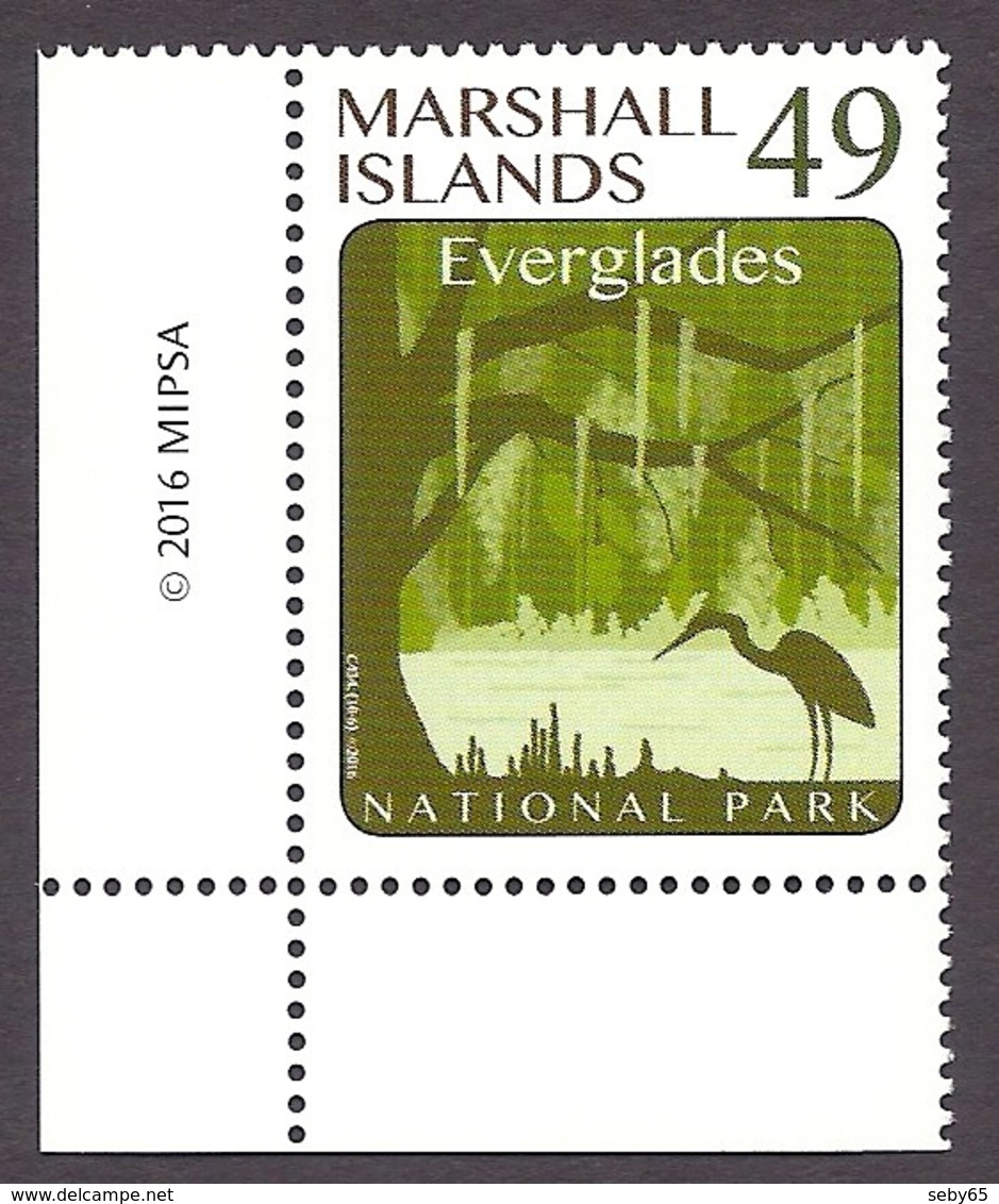Marshall Islands 2016 - National Parks Of America, Park, Everglades, Forest, Birds MNH - Marshallinseln