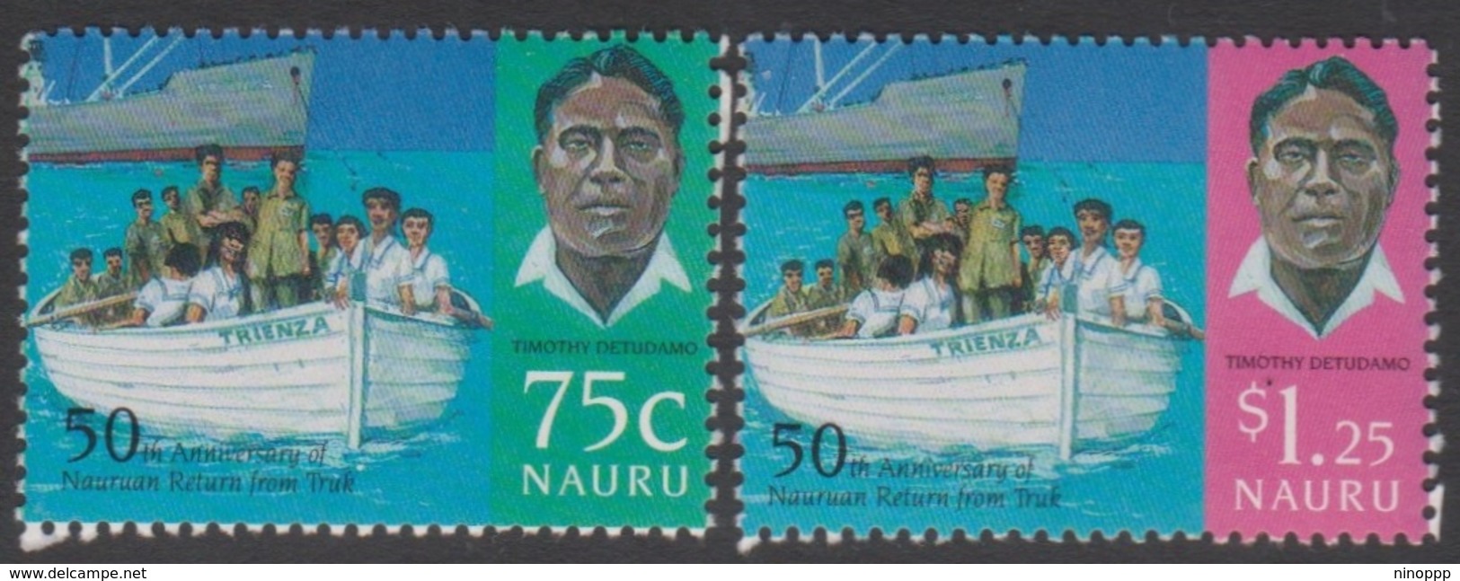 Nauru SG 448-449 1996 Return From Truk 50th Anniversary, Mint Never Hinged - Nauru