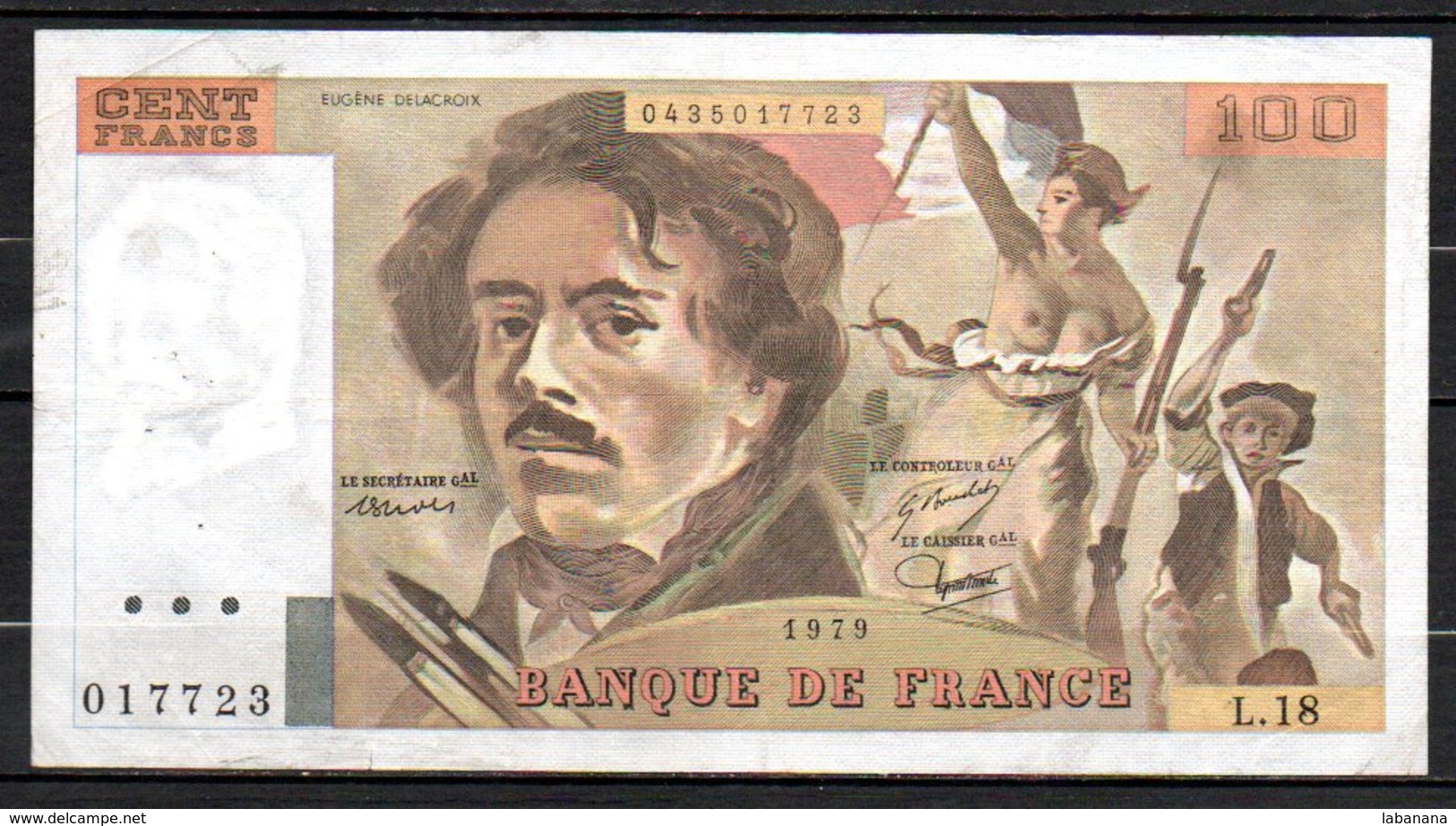 615-France Billet De 100 Francs 1979 L18 - 100 F 1978-1995 ''Delacroix''