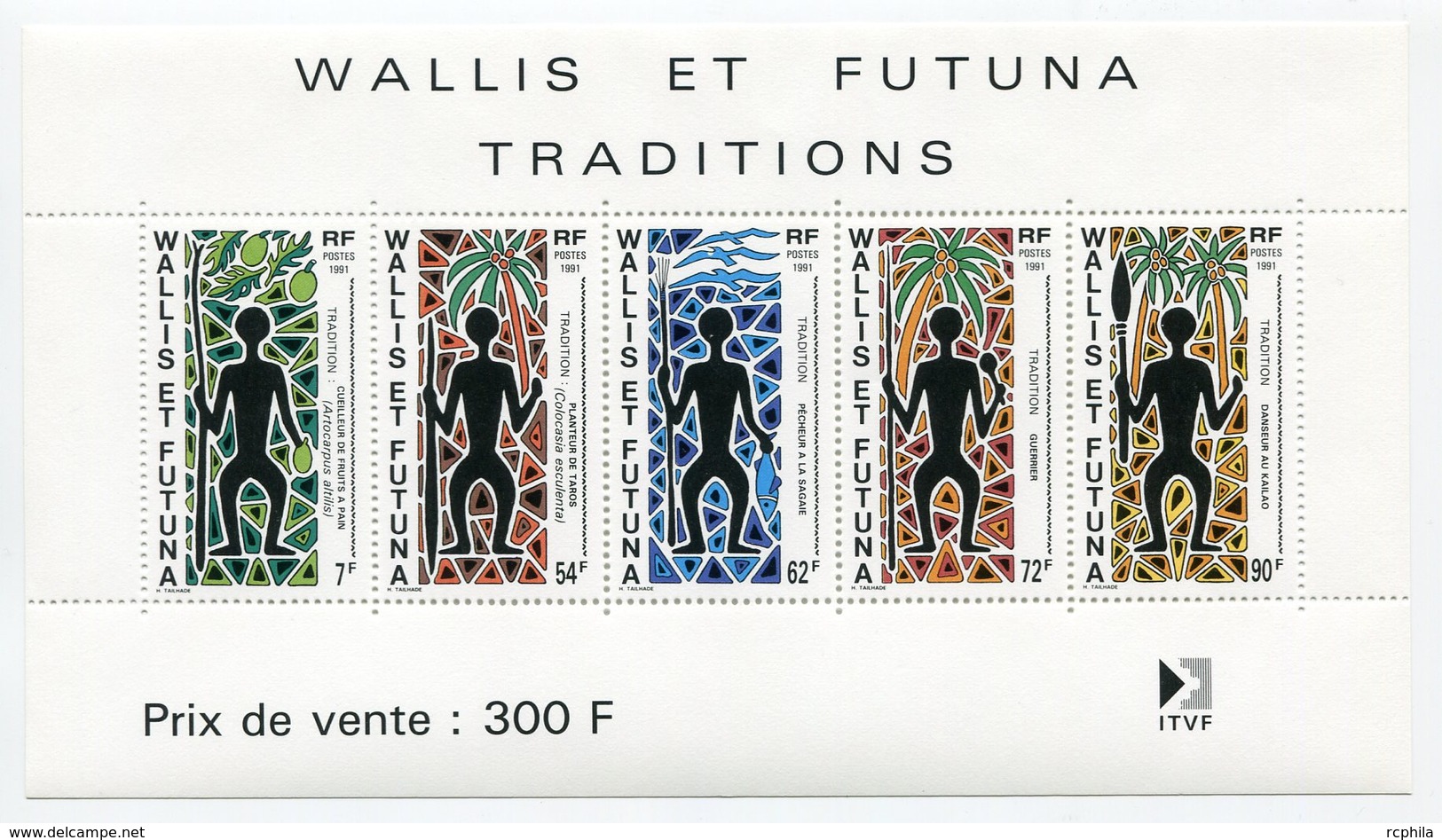 RC 11882 WALLIS ET FUTUNA BF N° 5 TRADITION BLOC FEUILLET NEUF ** TB - Unused Stamps