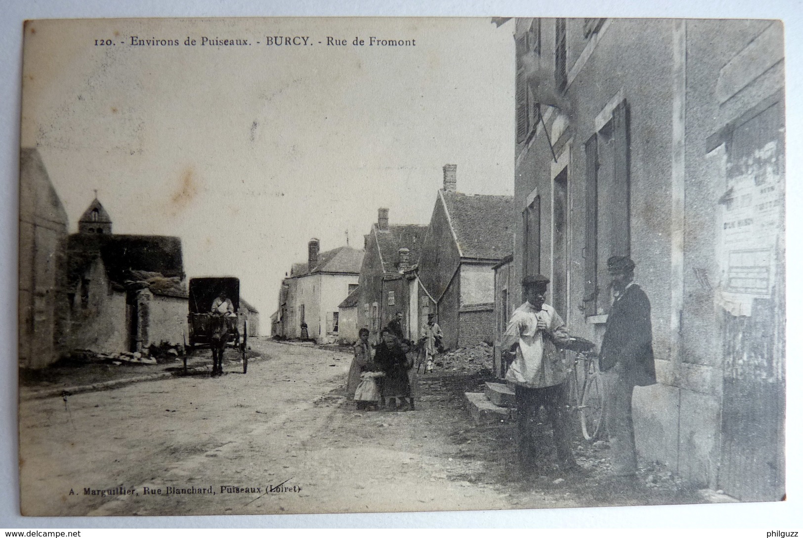 RARE CPA CARTE POSTALE 77 BURCY Environs De Puiseaux RUE DE FROMONT Marguillier 120 - Autres & Non Classés