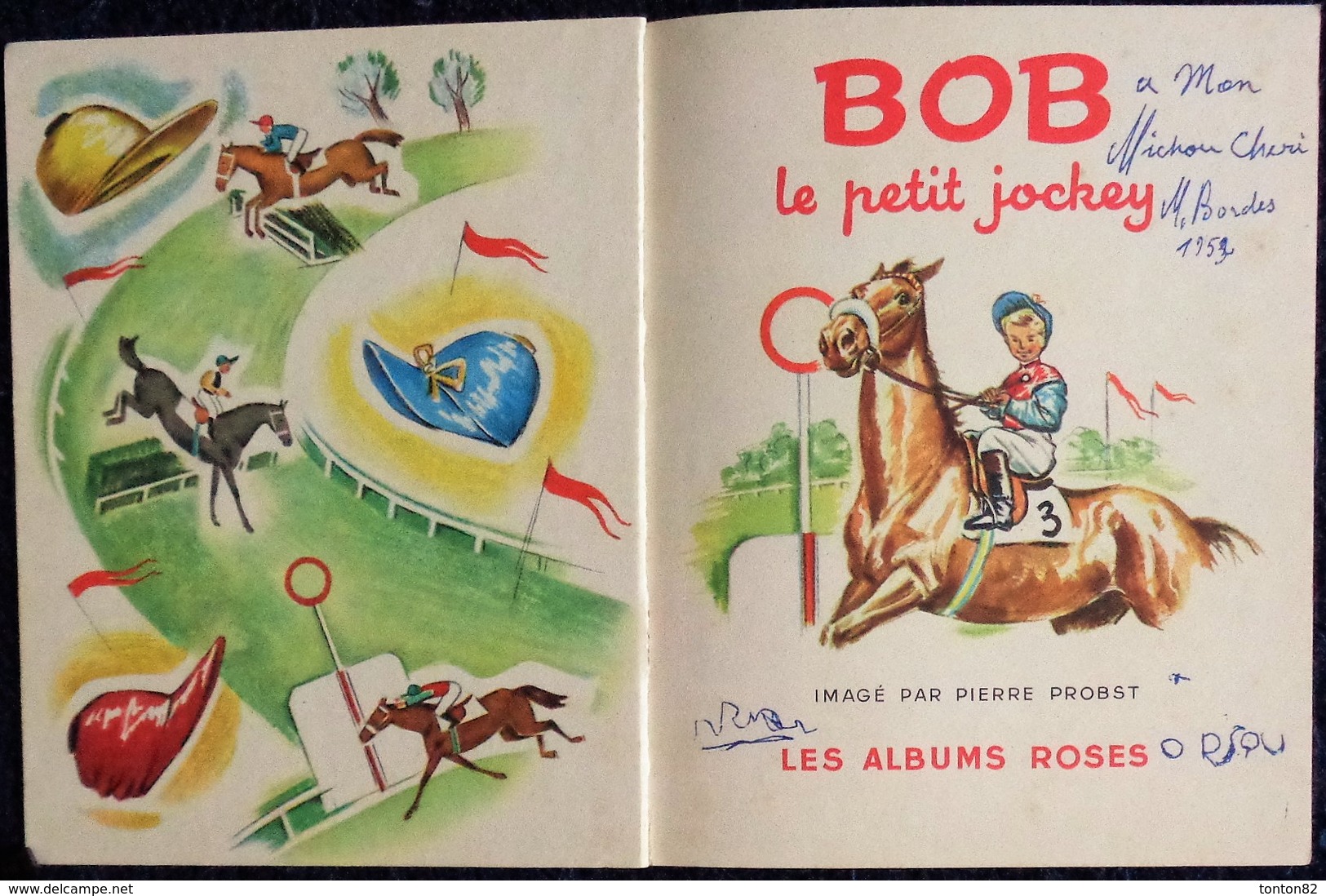 BOB Le Petit Jockey - Les Albums Roses - Hachette - ( E.O 1952 ) . - Autres & Non Classés