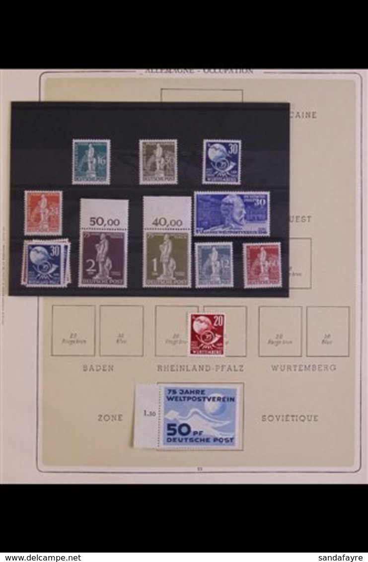 UPU 75th ANNIVERSARY, BERNE 1949 Fabulous Berck Album With A Gold Embossed UPU Emblem On The Outer Cover With Spaces For - Other & Unclassified