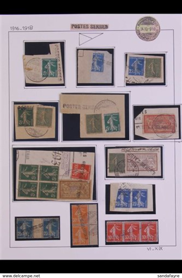 1916-18 POSTES SERBES HANDSTAMPS Used By The Serbian Postal Bureau On The Island Of Corfu. A Fascinating Used Collection - Sonstige & Ohne Zuordnung