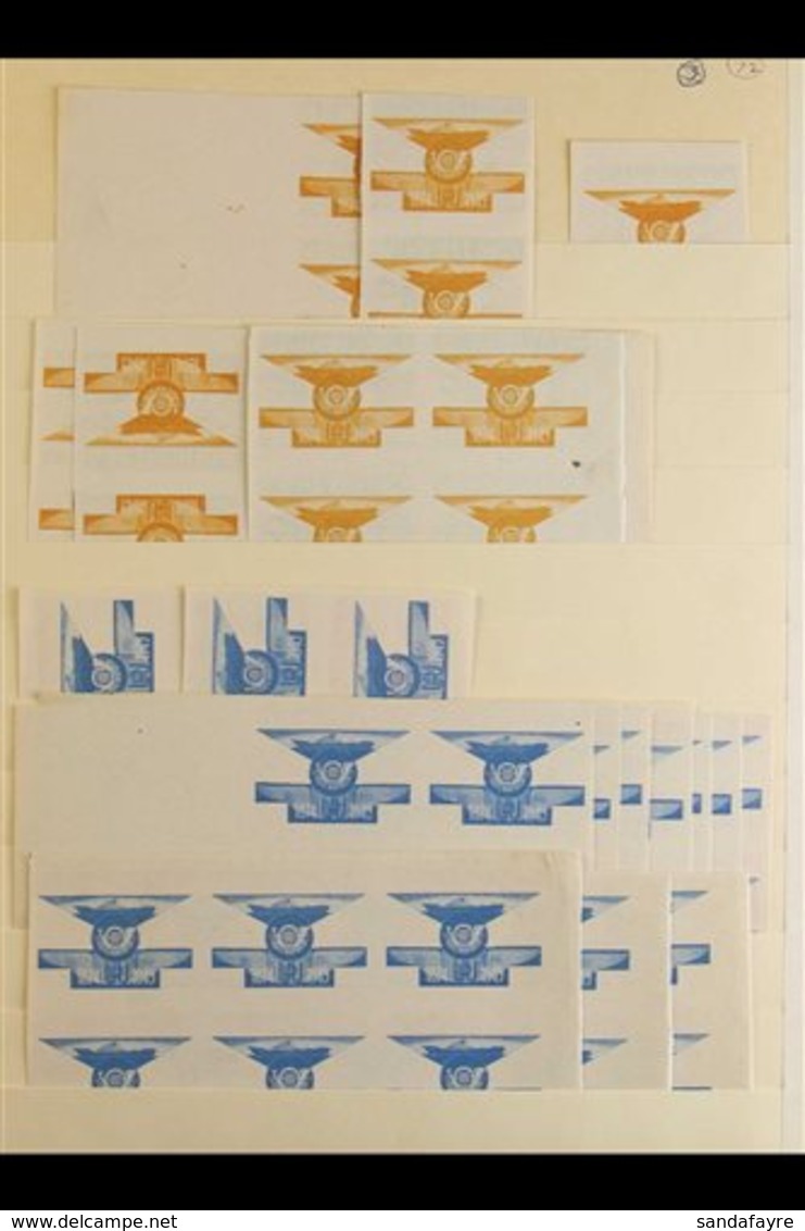 CROATIAN GOVERNMENT IN EXILE LOCAL ISSUES 1949 Universal Postal Union Superb Accumulation Of Various PROGRESSIVE COLOUR  - Otros & Sin Clasificación