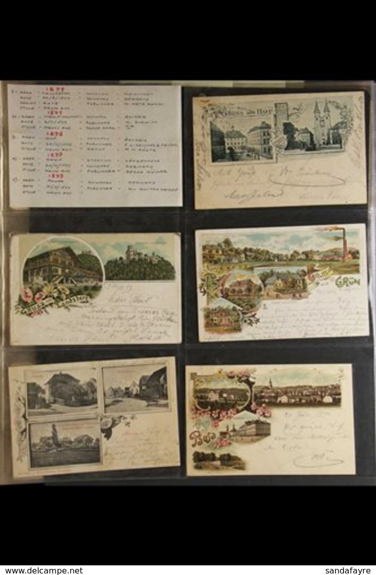 EUROPEAN POSTCARD COLLECTION 1890's-1930's MAINLY GERMANY & FRANCE Postcard Selection In An Old Album That Includes A Mo - Autres & Non Classés