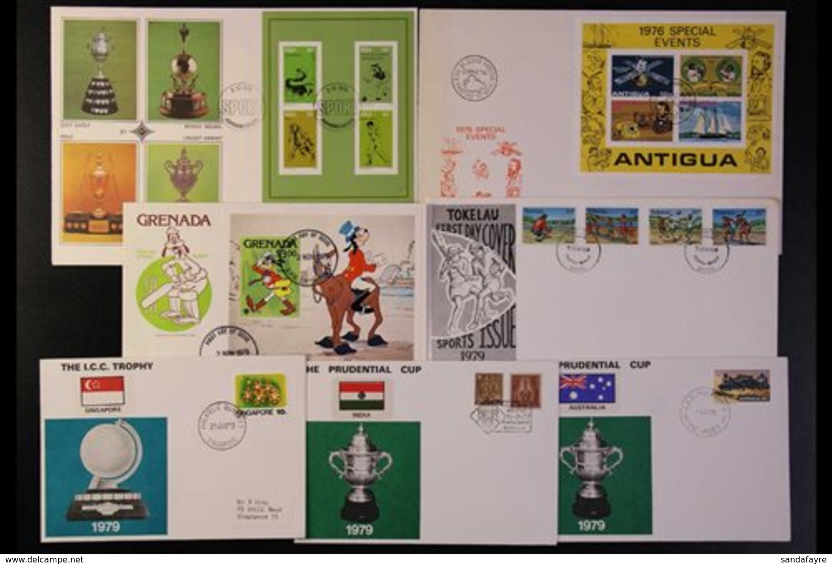 BRITISH COMMONWEALTH 1970's CRICKET COVERS COLLECTION Of Illustrated Special & First Day Covers Housed In Two Cover Albu - Other & Unclassified