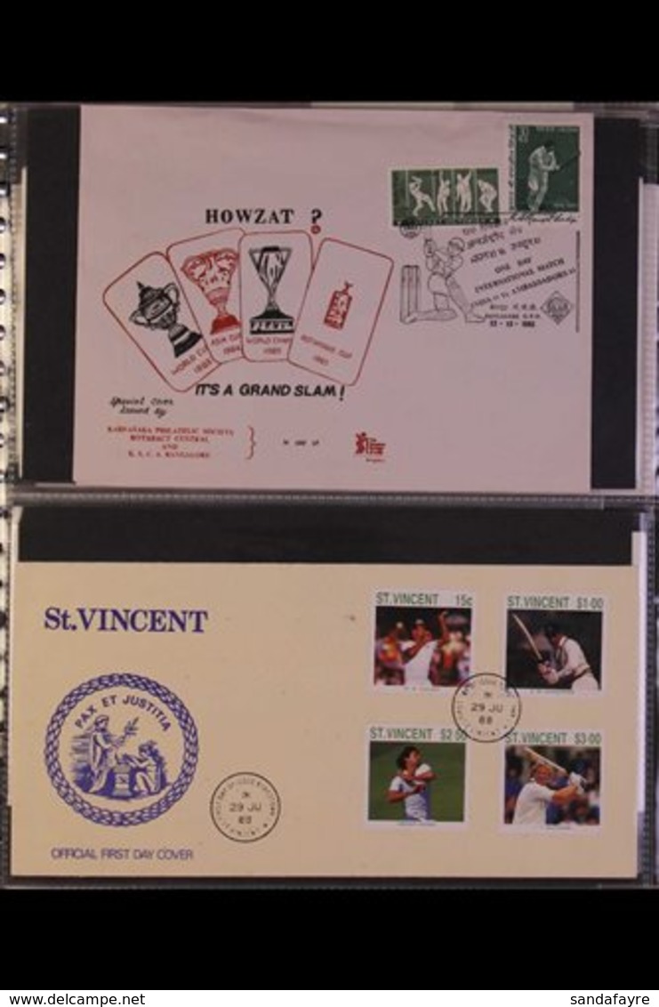 CRICKET 1980-9 All Different Collection Of Illustrated First Day Covers & Special Event Covers, Many With Special Postma - Sin Clasificación