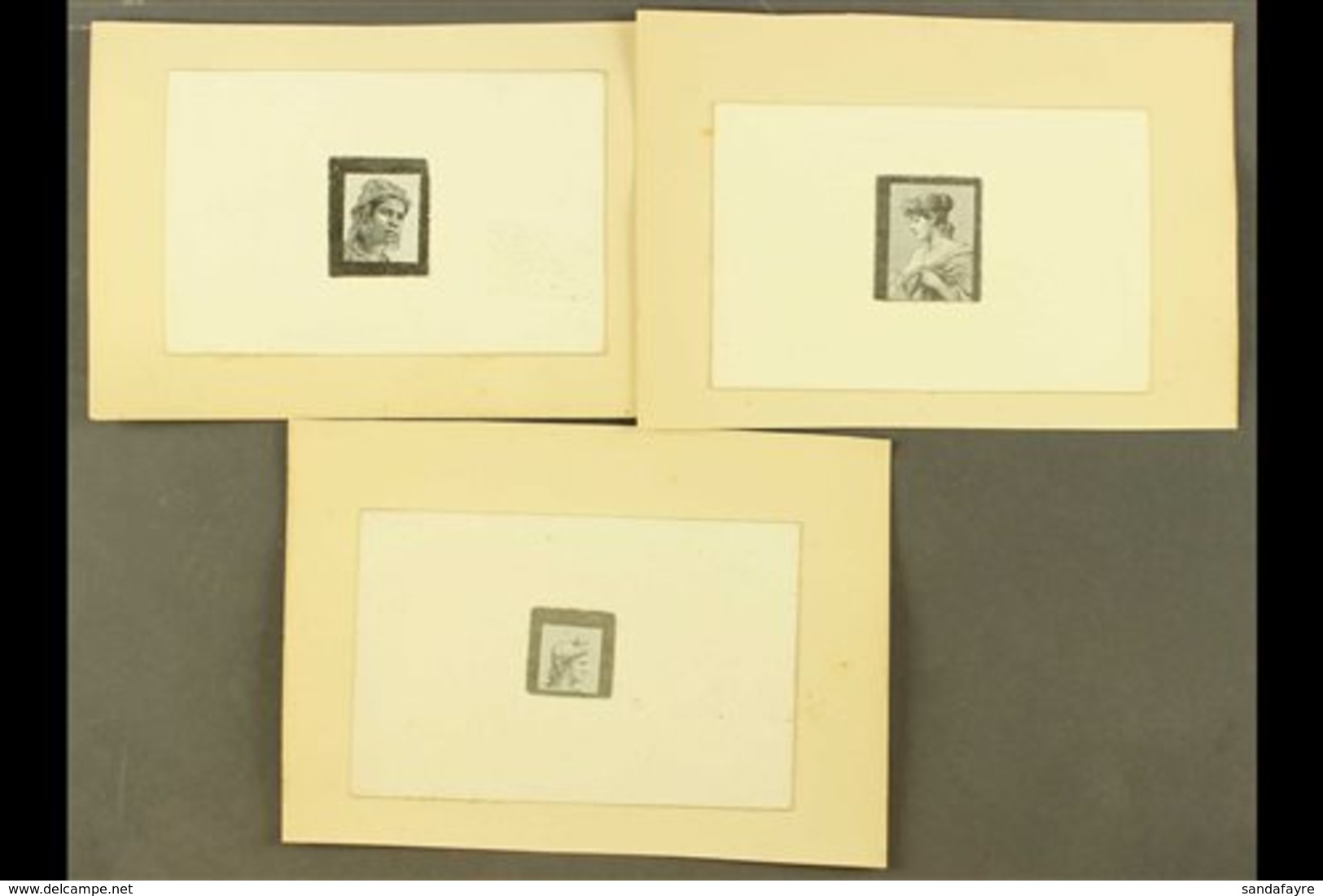 FEMALE PORTRAITS - DE LA RUE IMPERF DIE PROOFS A Lovely All Different 1890's Group Of Individual Stamp Sized Die Proofs  - Sin Clasificación