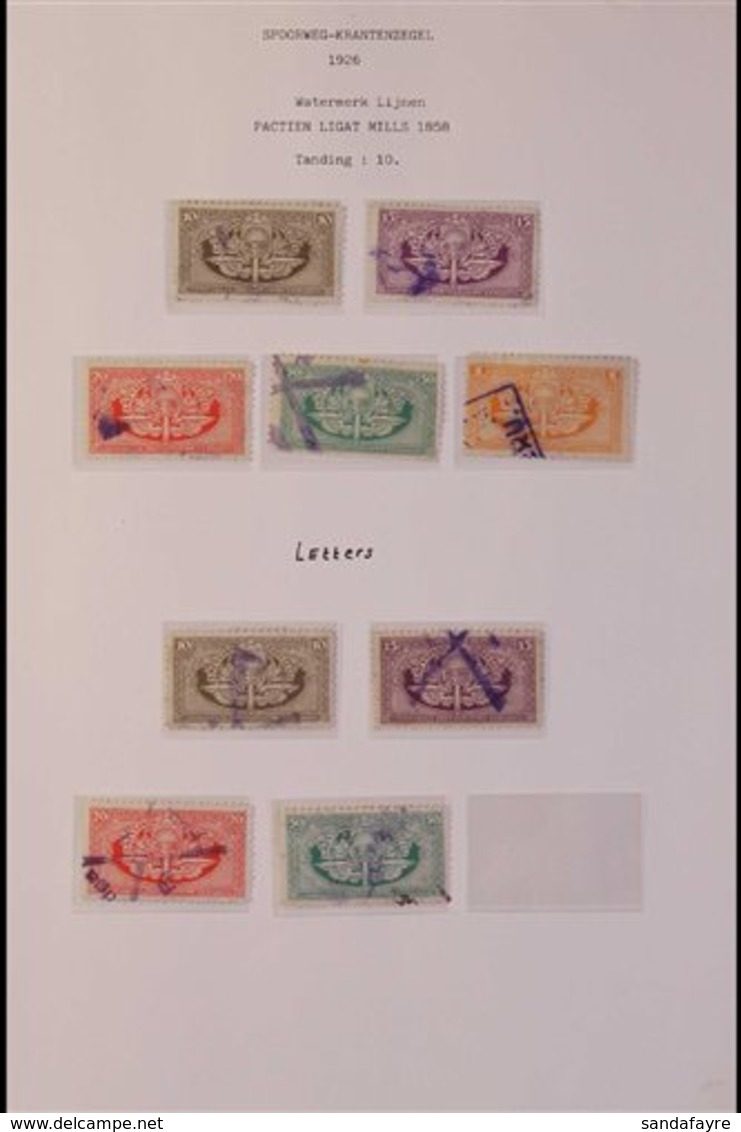 RAILWAYS 1926-28 Latvian Railway Stamp Collection arranged And Annotated On 7 Album Pages Incl Complete Sets & Some Mint - Unclassified