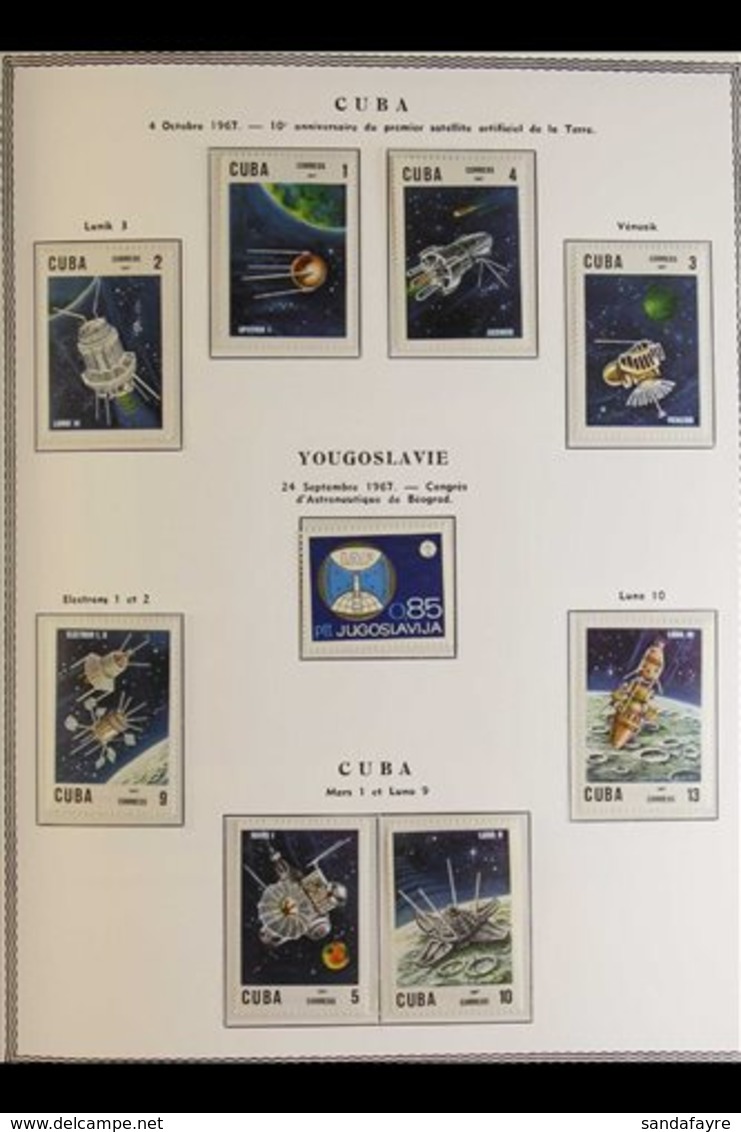 SPACE - SATELLITES 1957-1974 WORLD SUPERB NEVER HINGED MINT COLLECTION In A Hingeless Album, All Different, Includes Bul - Unclassified