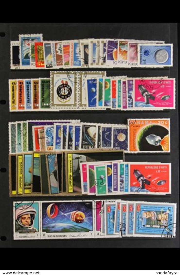 SPACE 1950's-1970's WORLD SUPERB USED COLLECTION On Stock Pages With Many Complete Sets & Mini-sheets, All Different, Al - Zonder Classificatie