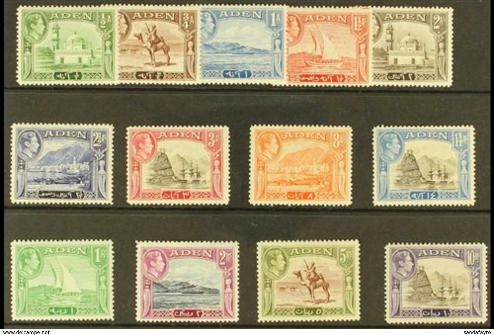 1939-48 Complete KGVI Set, SG 16/27, Fine Mint. (13 Stamps) For More Images, Please Visit Http://www.sandafayre.com/item - Aden (1854-1963)
