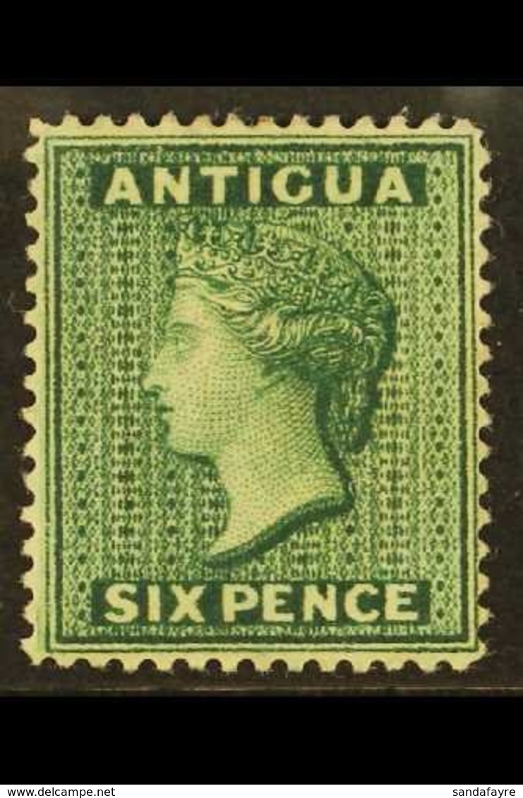 1884-87 6d Deep Green, Watermark Crown CA, Perf 14, SG 29, Fine Mint. For More Images, Please Visit Http://www.sandafayr - Andere & Zonder Classificatie