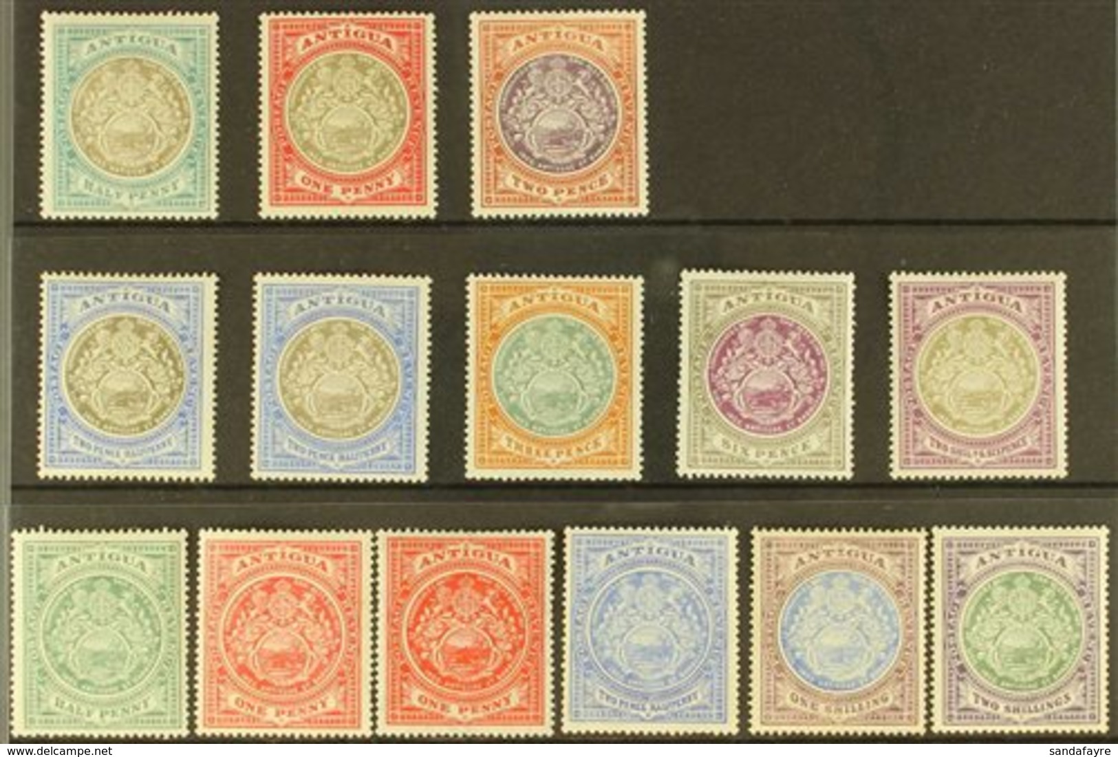 1903-17 MINT "BADGE OF COLONY" SELECTION. An ALL DIFFERENT Selection Presented On A Stock Card That Includes 1903-07 CC  - Other & Unclassified