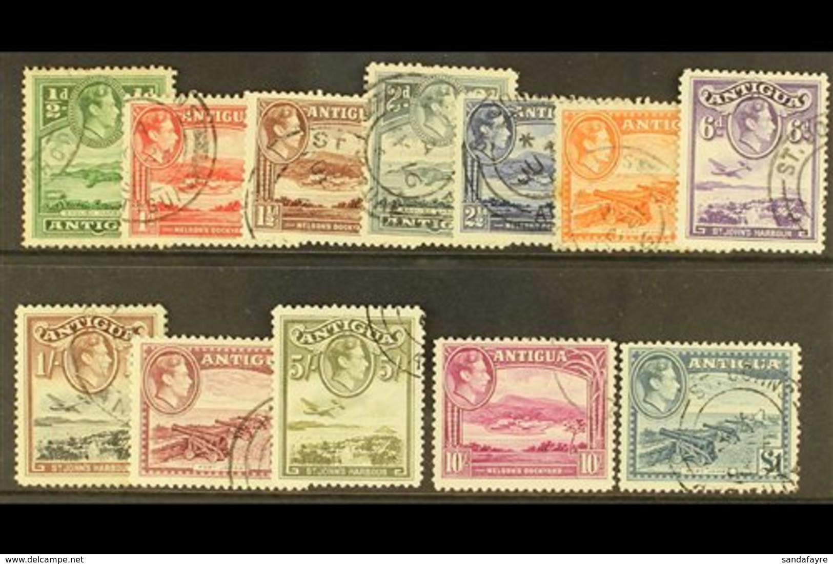 1938-51 Complete "Basic" Set, SG 98/109, Good Cds Used. (12 Stamps) For More Images, Please Visit Http://www.sandafayre. - Other & Unclassified