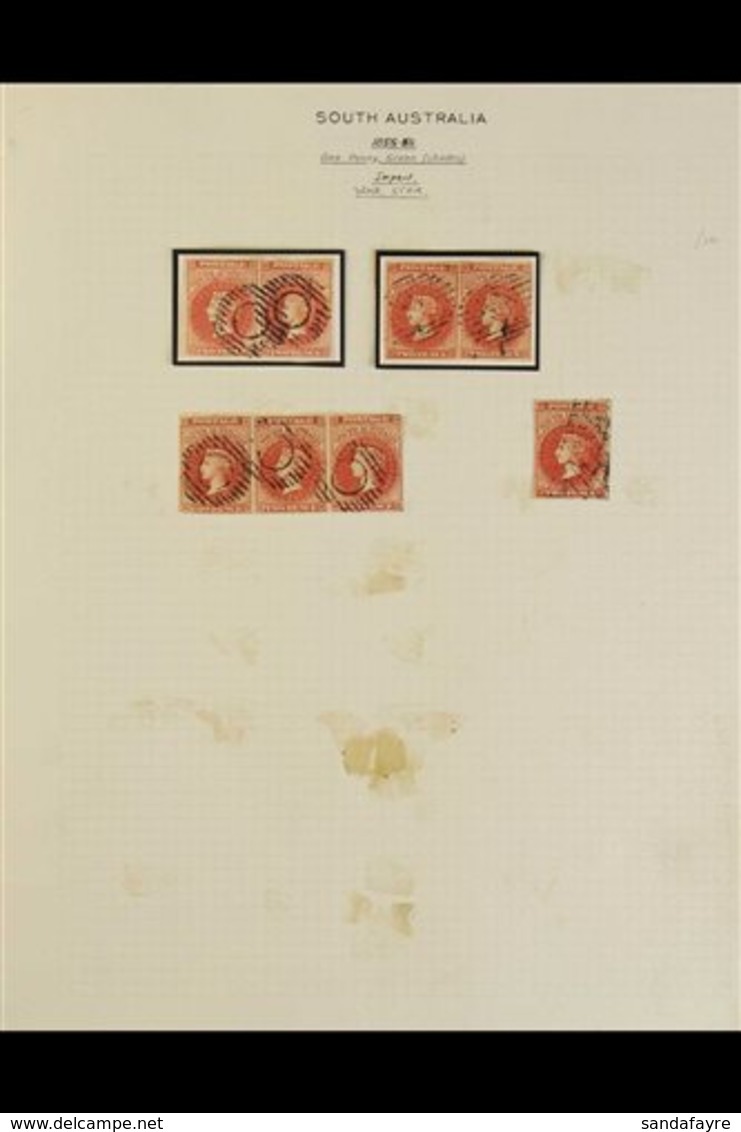 SOUTH AUSTRALIA 1855 TO 1900 VERY FINE EARLY COLLECTION. An Intriguing Collection Of Used Stamps In Better Than Normal C - Andere & Zonder Classificatie