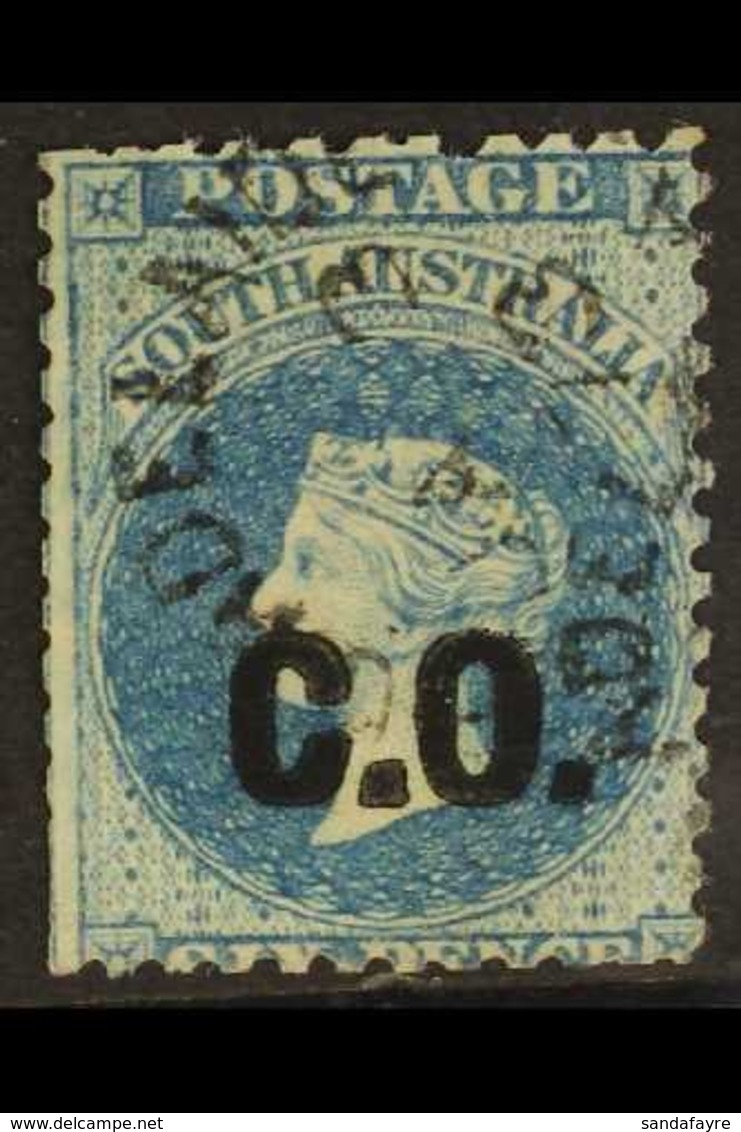 SOUTH AUSTRALIA DEPARTMENTAL OFFICIAL "C.O." (Commissariat Office) In Black On 6d Blue, Perf. 11½ - 12, Neat Adelaide 18 - Otros & Sin Clasificación