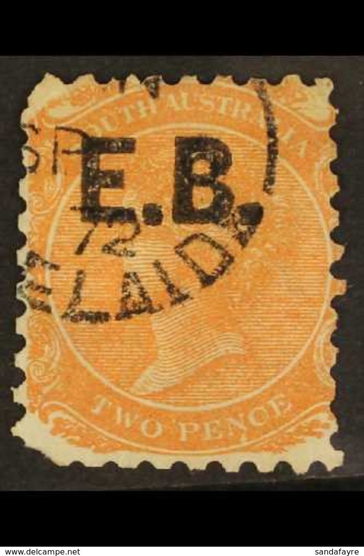 SOUTH AUSTRALIA DEPARTMENTAL OFFICIAL "E.B." (Education Board) In Black On 2d Perf. 10, Adelaide 1872 Cds.  For More Ima - Andere & Zonder Classificatie