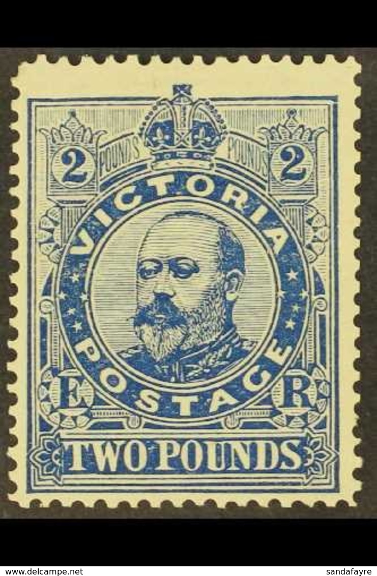 VICTORIA 1901-10 £2 Deep Blue Perf 12½, SG 400, Mint Large Part Og, A Fresh & Attractive Example Of This Scarce Stamp. F - Otros & Sin Clasificación