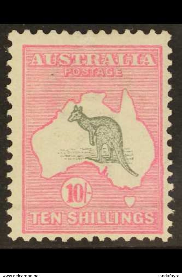 1913 10s Grey And Pink, Wmk Wide Crown, Kangaroo, SG 14, Very Fine Mint. For More Images, Please Visit Http://www.sandaf - Autres & Non Classés