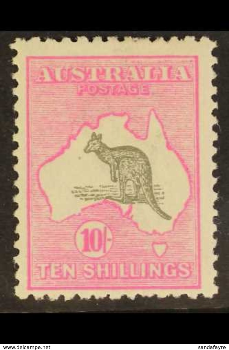 1915 10s Grey And Bright Aniline Pink, Wmk Narrow Crown, Kangaroo, SG 43a, Very Fine And Fresh Mint. For More Images, Pl - Other & Unclassified