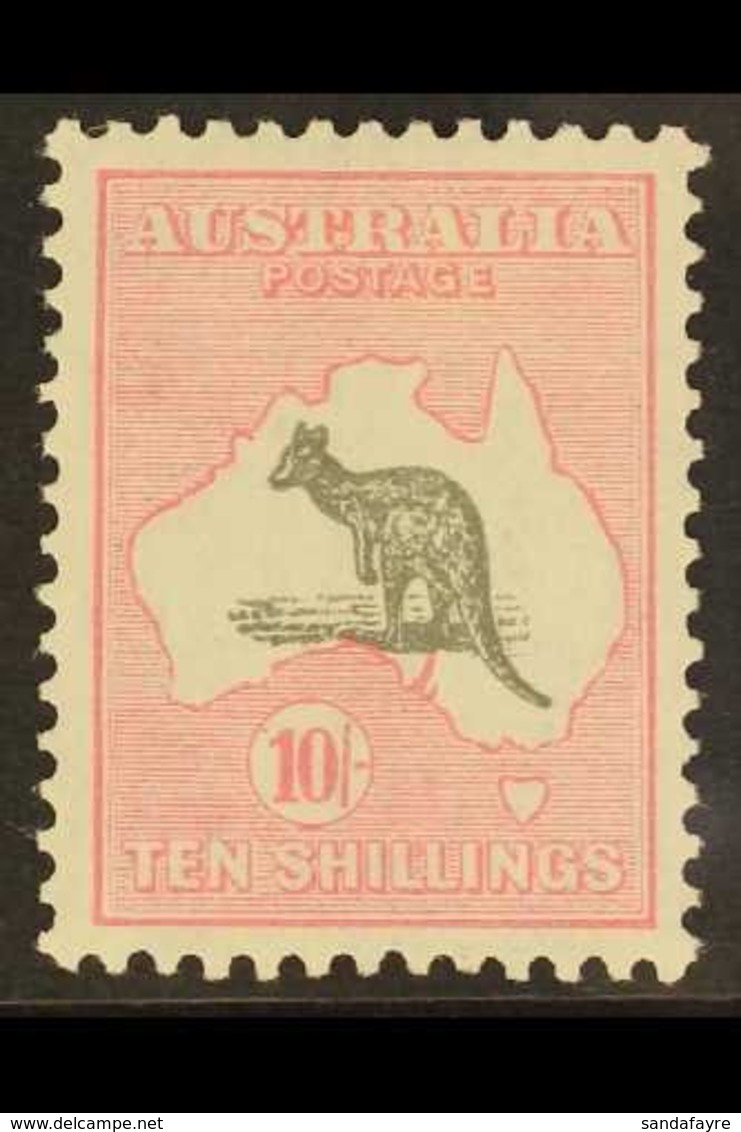 1929 10s Grey And Pink, Wmk Mult Crown And A, Kangaroo, SG 112, Superb Mint. For More Images, Please Visit Http://www.sa - Sonstige & Ohne Zuordnung