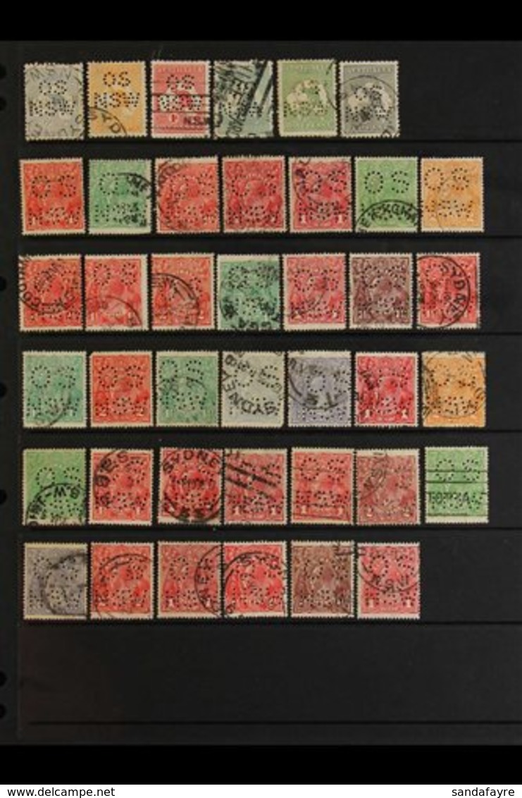 OFFICIAL STATE DEPARTMENTS PERFINS 1913-1985 Interesting Collection Of Used Stamps With Various Australian States Offici - Autres & Non Classés