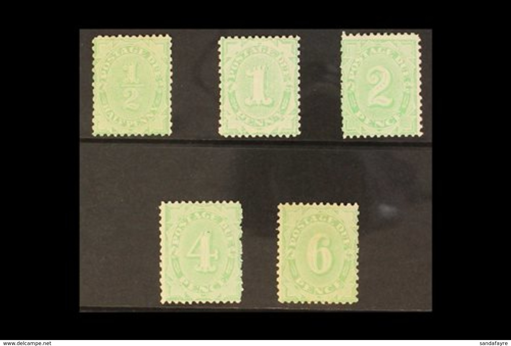 POSTAGE DUES 1907 Complete Set, Chalk Surfaced Paper, Wmk Crown Over Double Lined A, SG D53/7, Fine To Very Fine, 6d Wit - Sonstige & Ohne Zuordnung